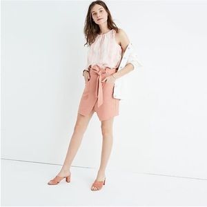Madewell blush pink 100% silk wrap skirt pockets